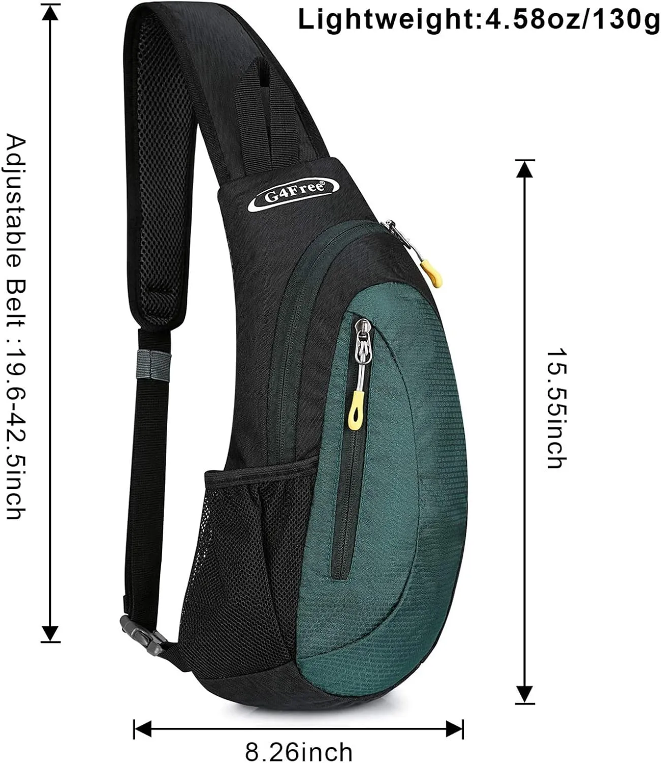 G4Free Sling Bags Men and Women Shoulder Backpack Small Crossbody Chest Sling Backpack (Dark Green)