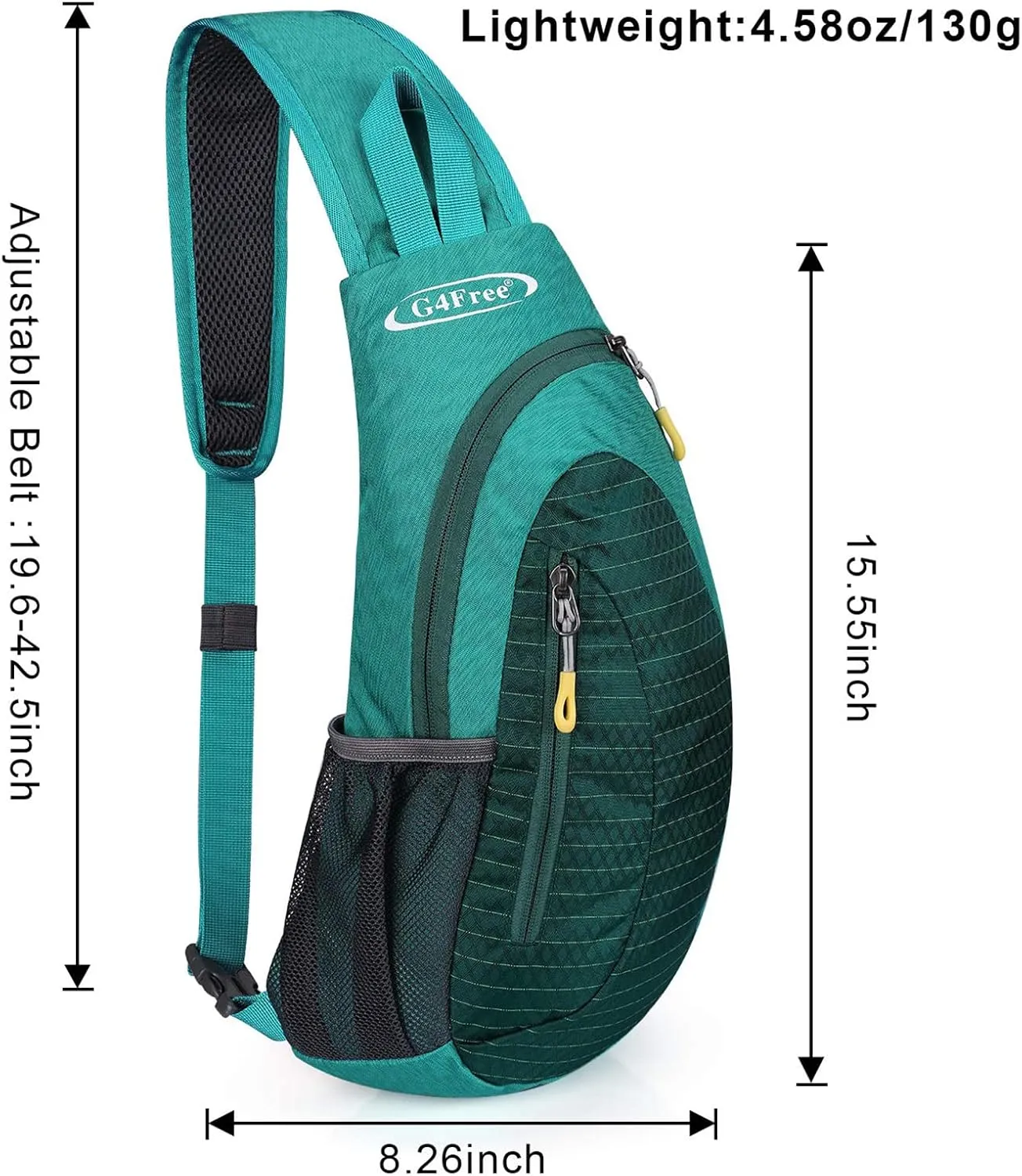 G4Free Sling Bags Men and Women Shoulder Backpack Small Crossbody Chest Sling Backpack (Mint Green)