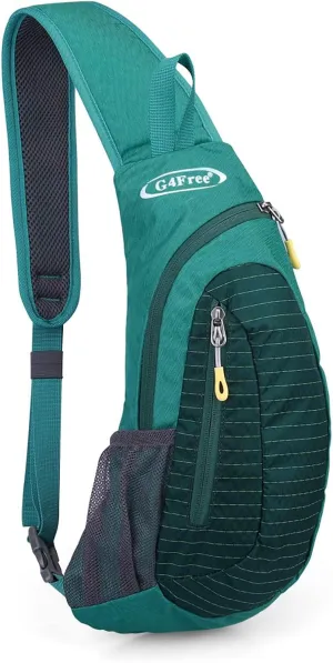 G4Free Sling Bags Men and Women Shoulder Backpack Small Crossbody Chest Sling Backpack (Mint Green)