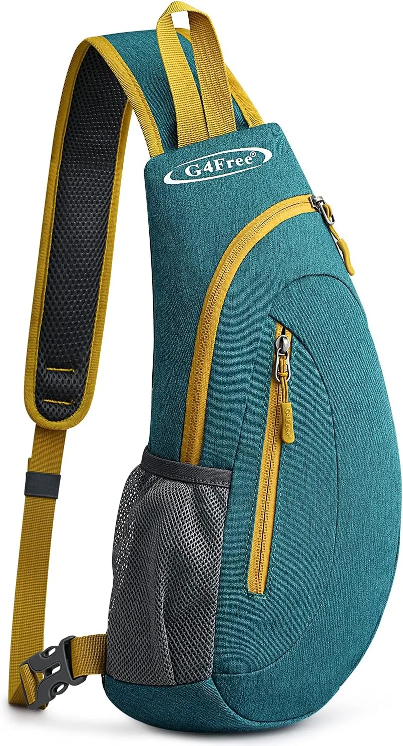 G4Free Sling Bags Men and Women Shoulder Backpack Small Crossbody Chest Sling Backpack (Teal Green)