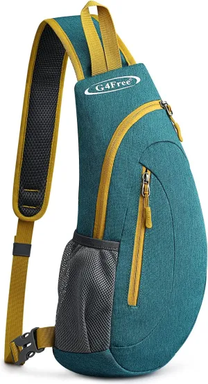 G4Free Sling Bags Men and Women Shoulder Backpack Small Crossbody Chest Sling Backpack (Teal Green)