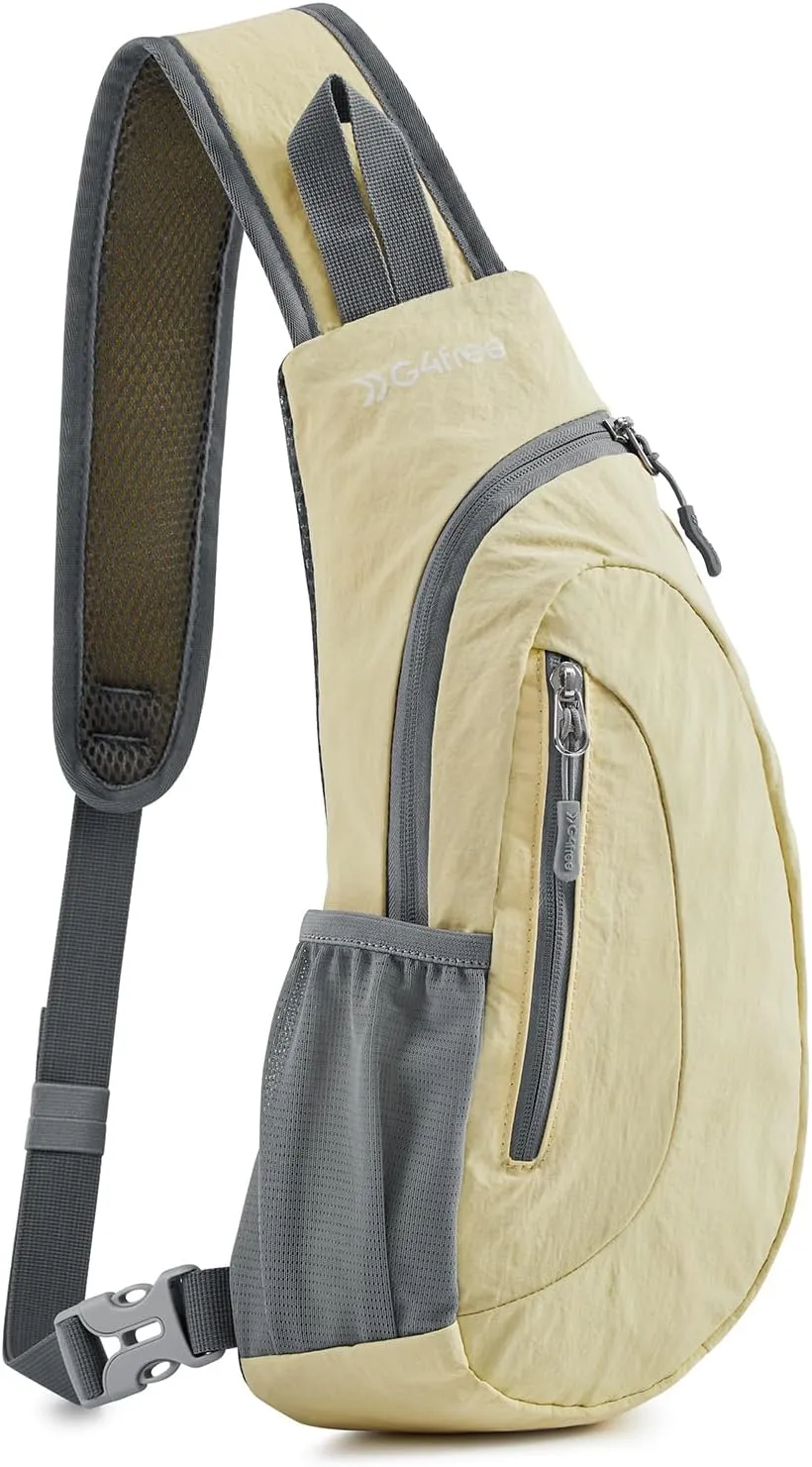 G4Free Sling Bags Men and Women Shoulder Backpack Small Crossbody Chest Sling Backpack (Yellow)