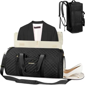 Garment Bags for Travel, Convertible Garment Duffle Bag with Backpack Straps Carried as Backpack, Carry on Garment Bag for Women 3 in 1 Foldable Travel Suit Bag for Weekend Work Airport Trip