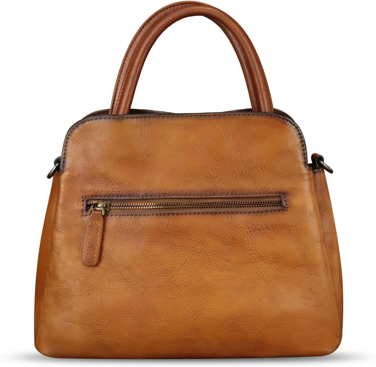 Genuine Leather Handbag for Women Hand Painted Leather Top Handle Satchel Handmade Crossbody Purse