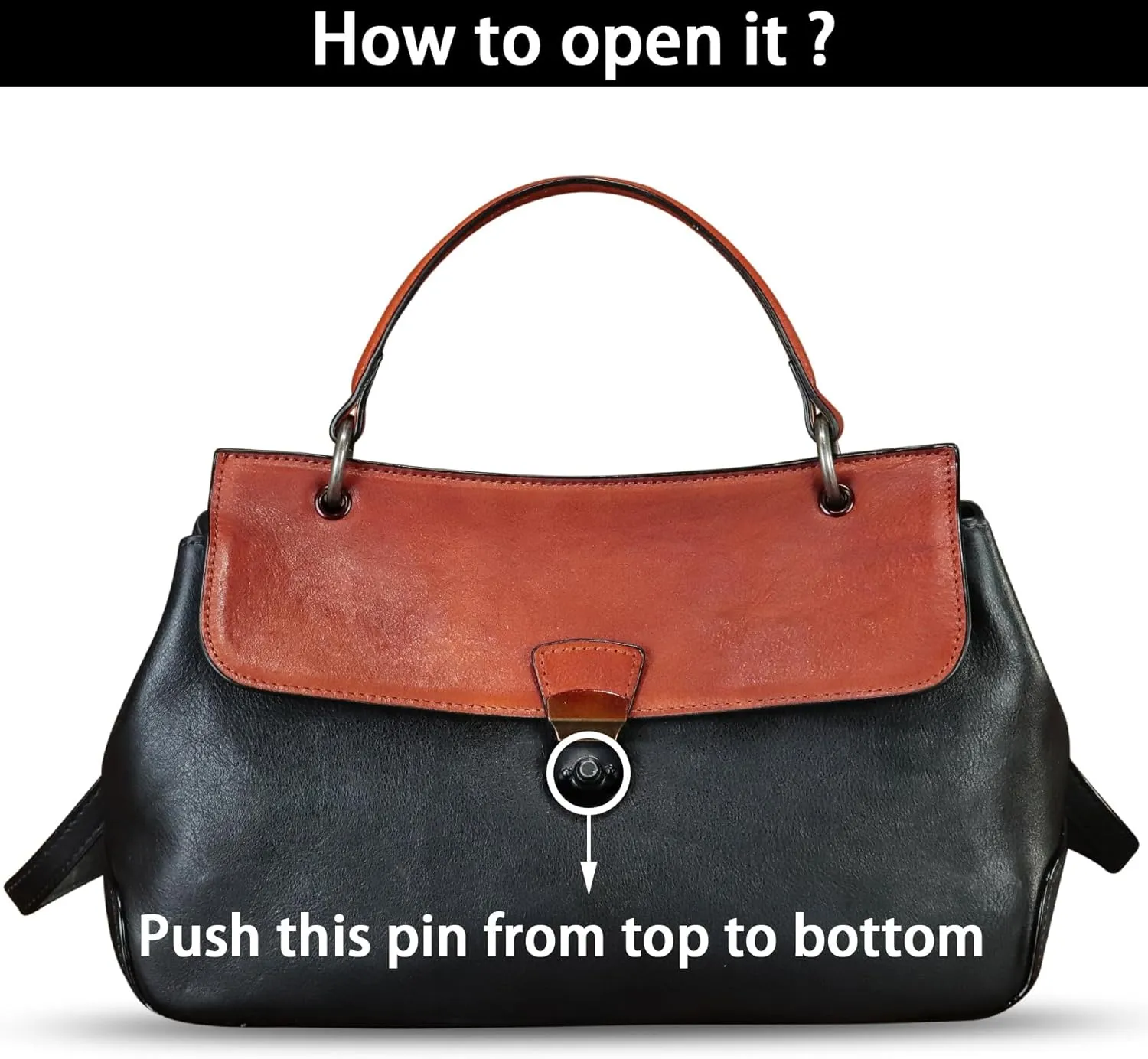 Genuine Leather Purses and Handbags for Women Vintage Leather Satchel Bags Shoulder Bag Crossbody with Strap