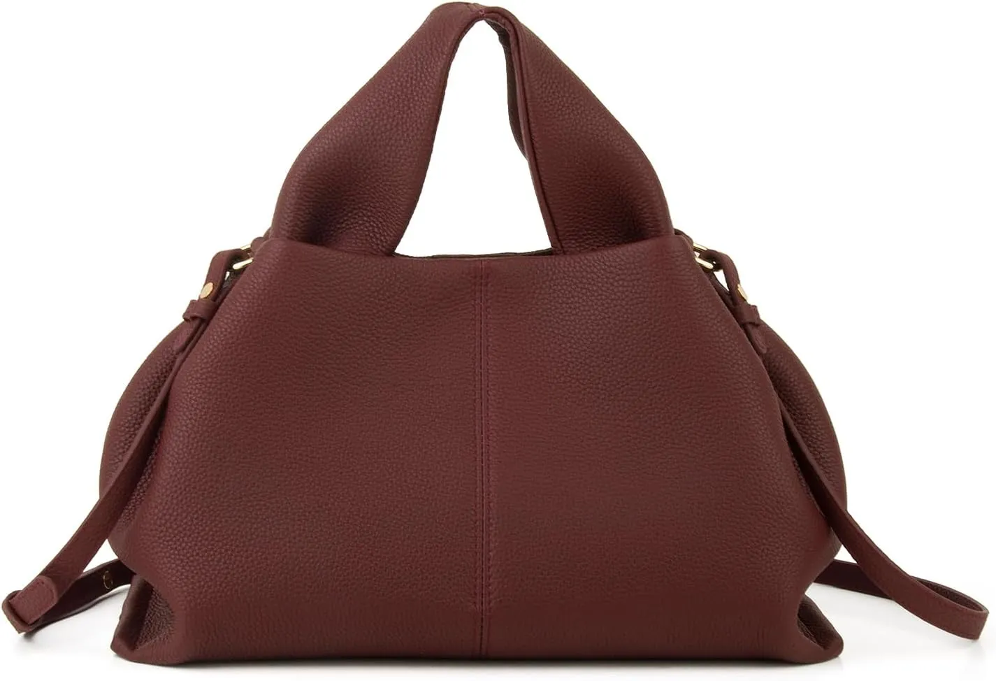 Genuine Leather Retro Shoulder Crossbody Bag for Women, Chic Dumpling Bag and Cute Cloud Handbag for Women
