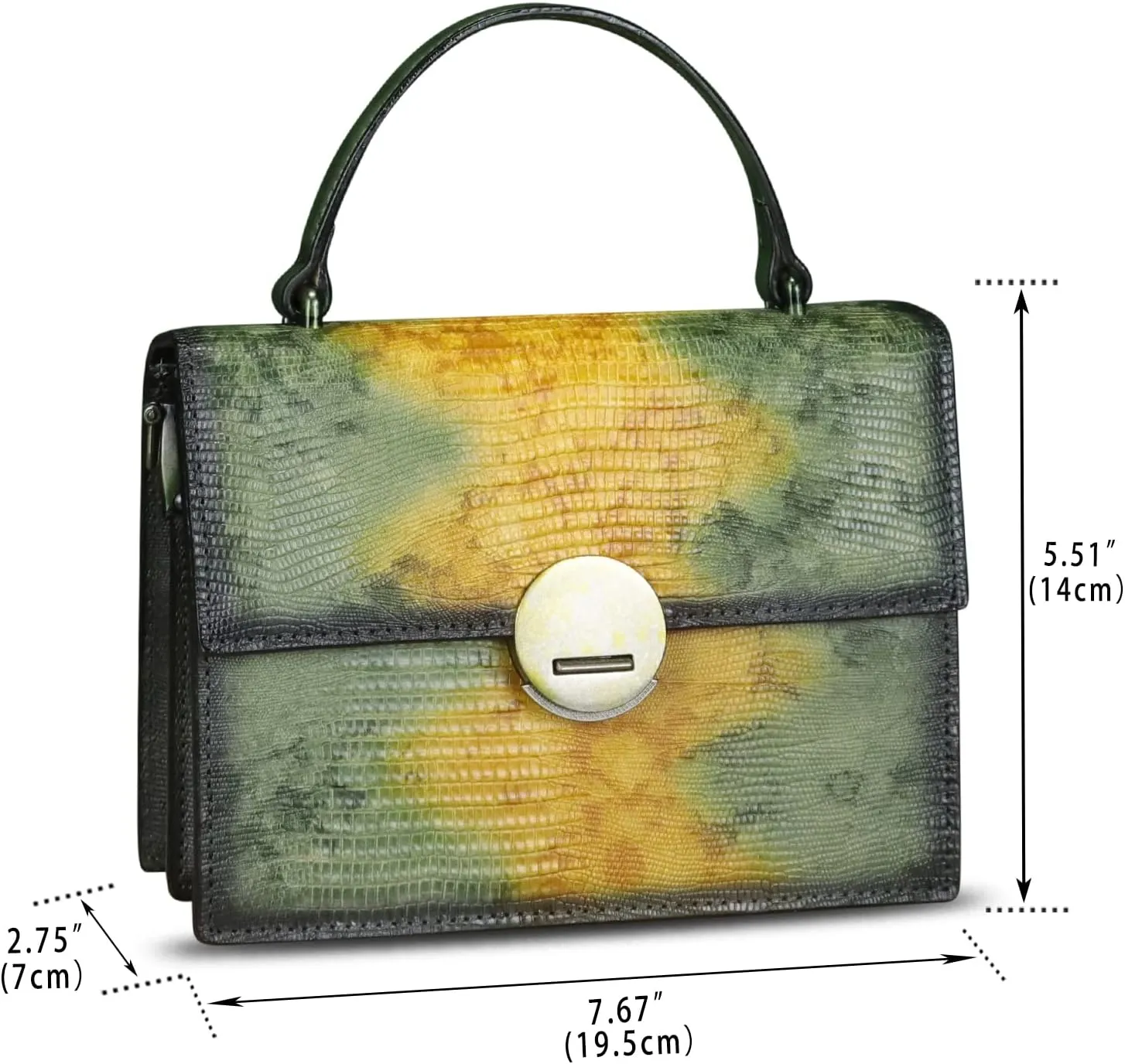 Genuine Leather Satchel for Women Small Purse Vintage Handmade Top Handle Handbag Retro Designer Crossbody Phone Bag