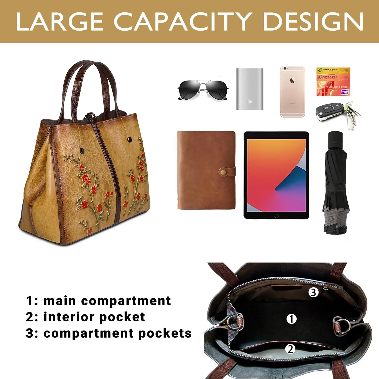 Genuine Leather Satchel for Women Top Handle Bags Handmade Purse Vintage Embossed Leather Crossbody Handbags Hobo Bag