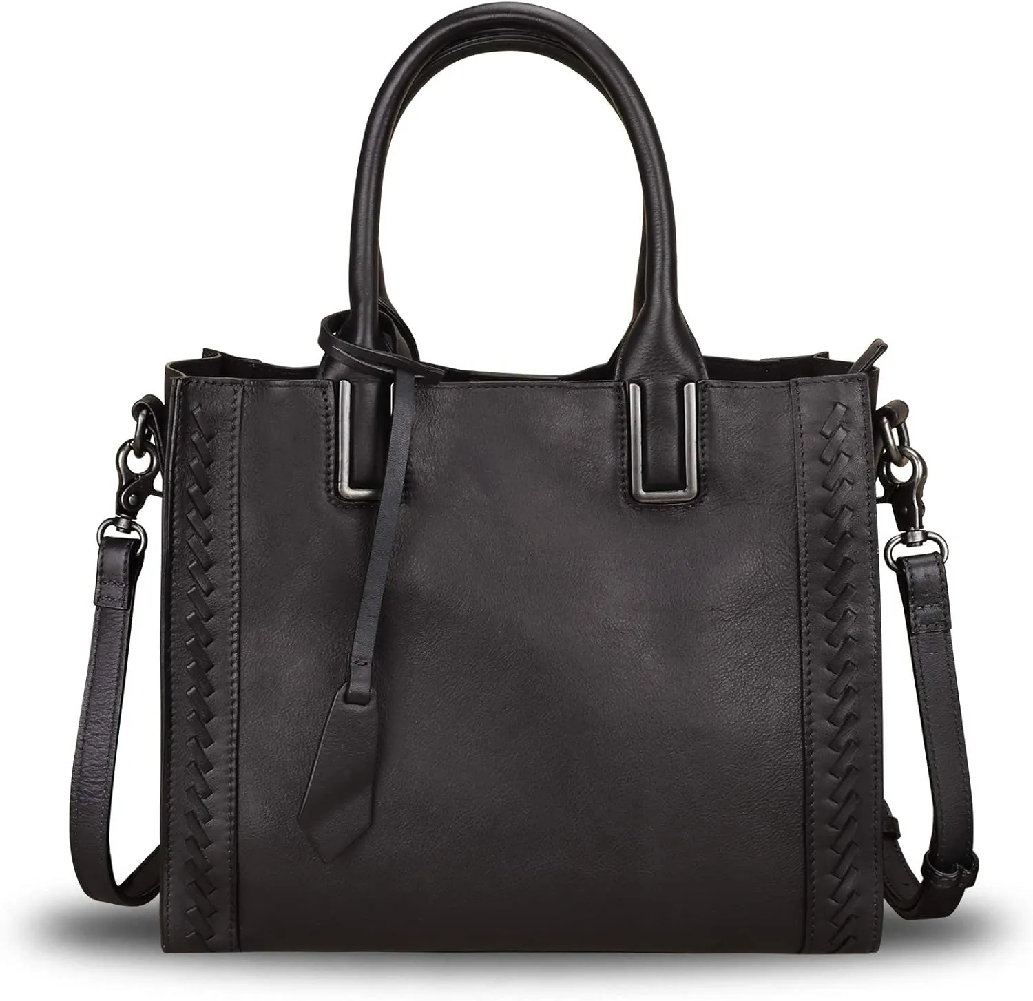 Genuine Leather Satchel Handbag for Women Vintage Handmade Shoulder Bag Cowhide Tote Purse