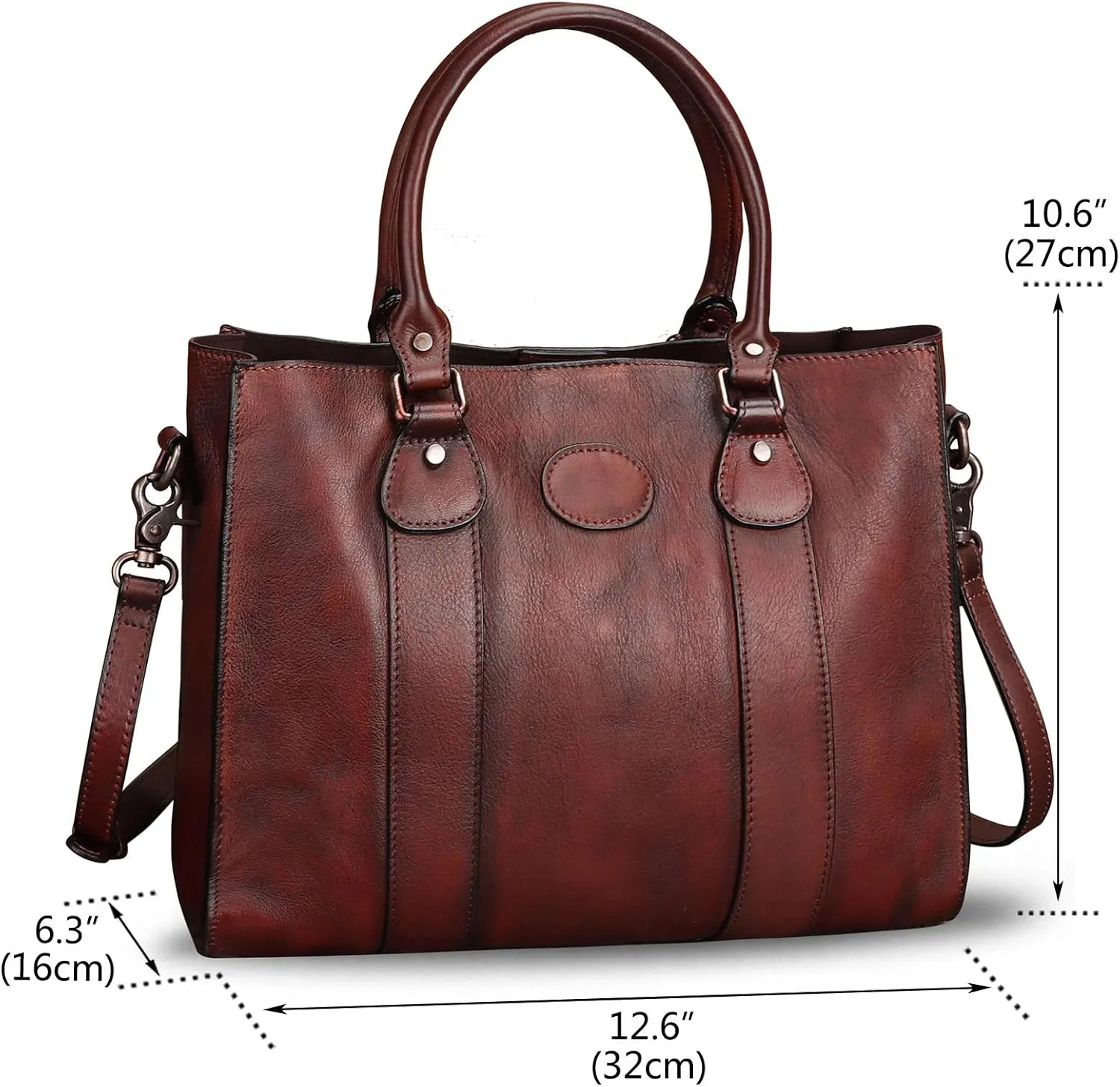 Genuine Leather Satchel Purses Handbags for Women Top Handle Shoulder Bags Lady Crossbody Tote Bag