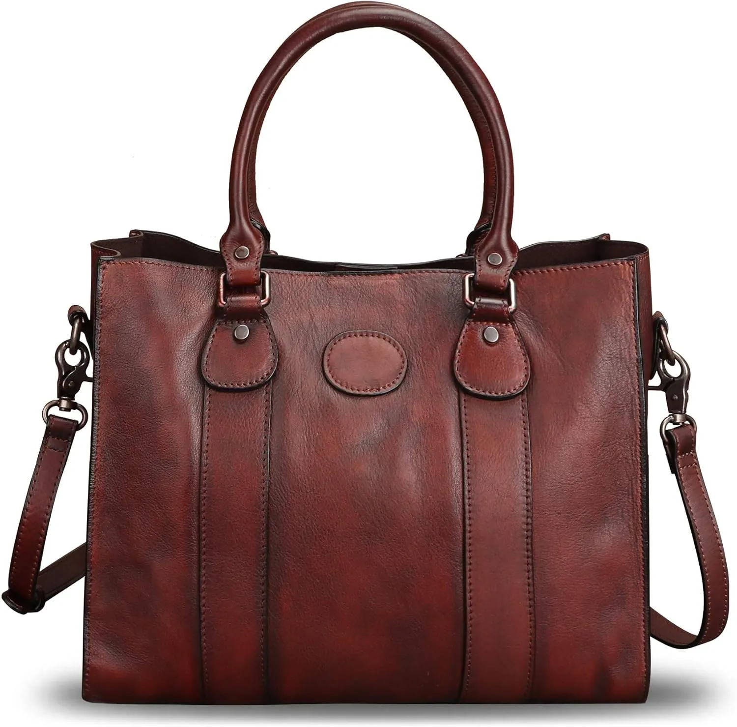 Genuine Leather Satchel Purses Handbags for Women Top Handle Shoulder Bags Lady Crossbody Tote Bag