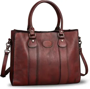 Genuine Leather Satchel Purses Handbags for Women Top Handle Shoulder Bags Lady Crossbody Tote Bag
