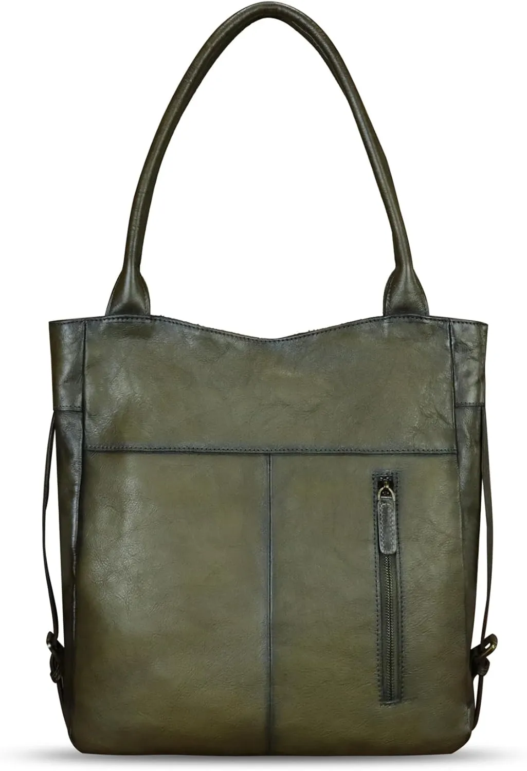Genuine Leather Shoulder Bag for Women Hand Painted Leather Handbag Handmade Purse Work Tote Bag Casual Purse