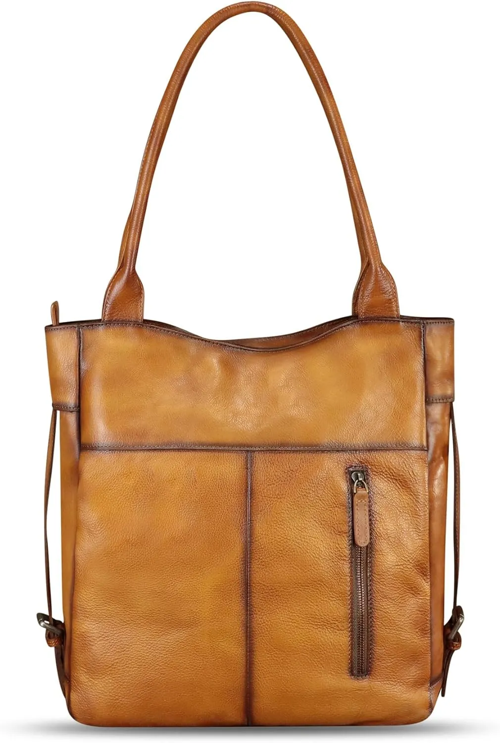 Genuine Leather Shoulder Bag for Women Hand Painted Leather Handbag Handmade Purse Work Tote Bag Casual Purse