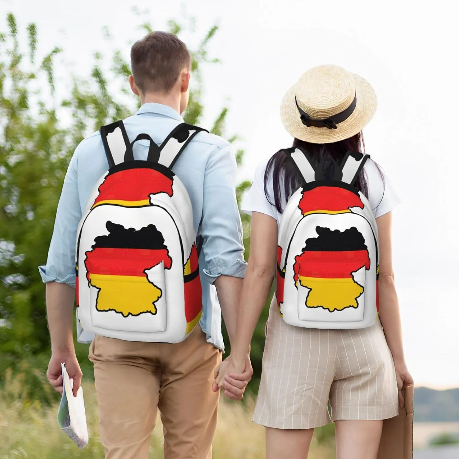 German Flag Map print Backpack Travel Backpacks for Women Men College Backpack Computer Bag for Travel