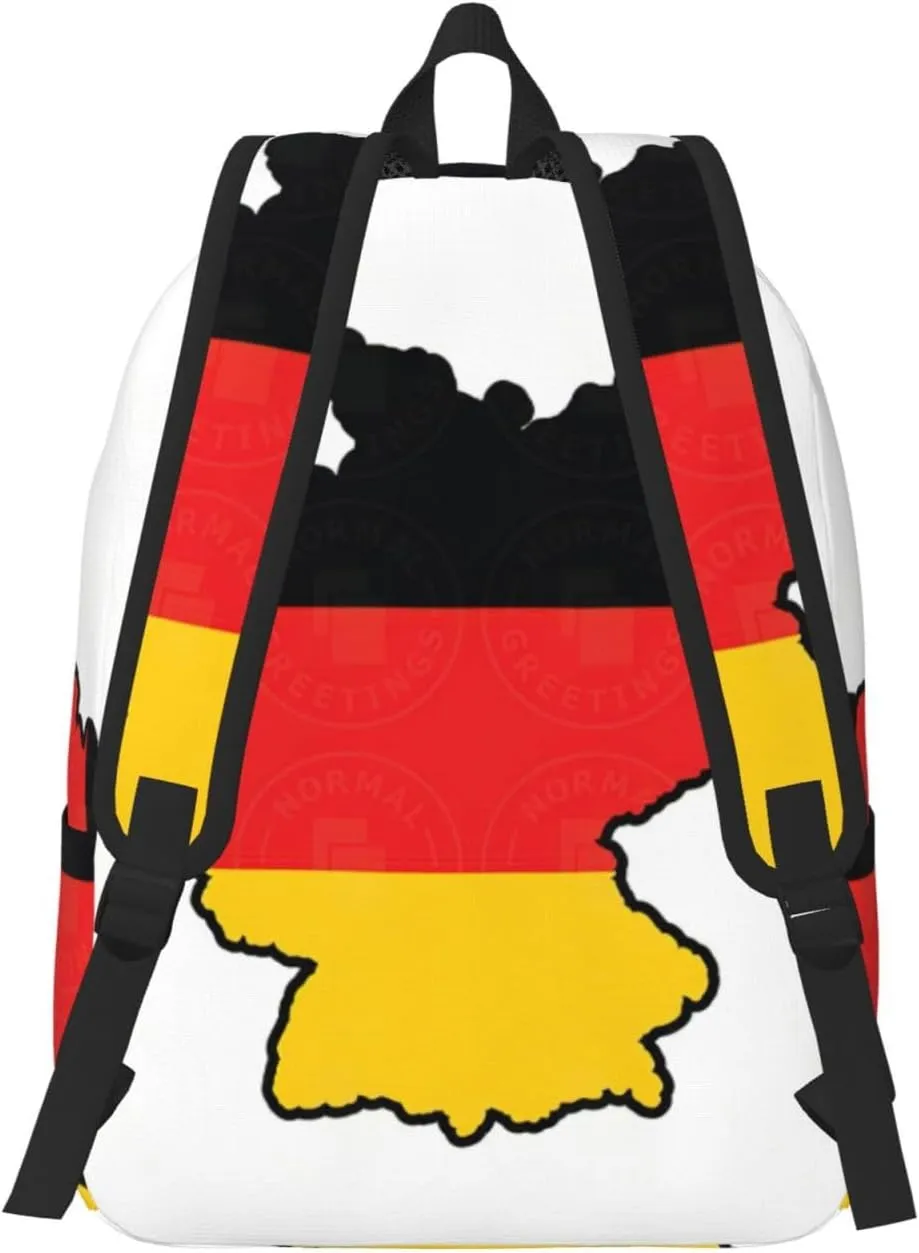 German Flag Map print Backpack Travel Backpacks for Women Men College Backpack Computer Bag for Travel