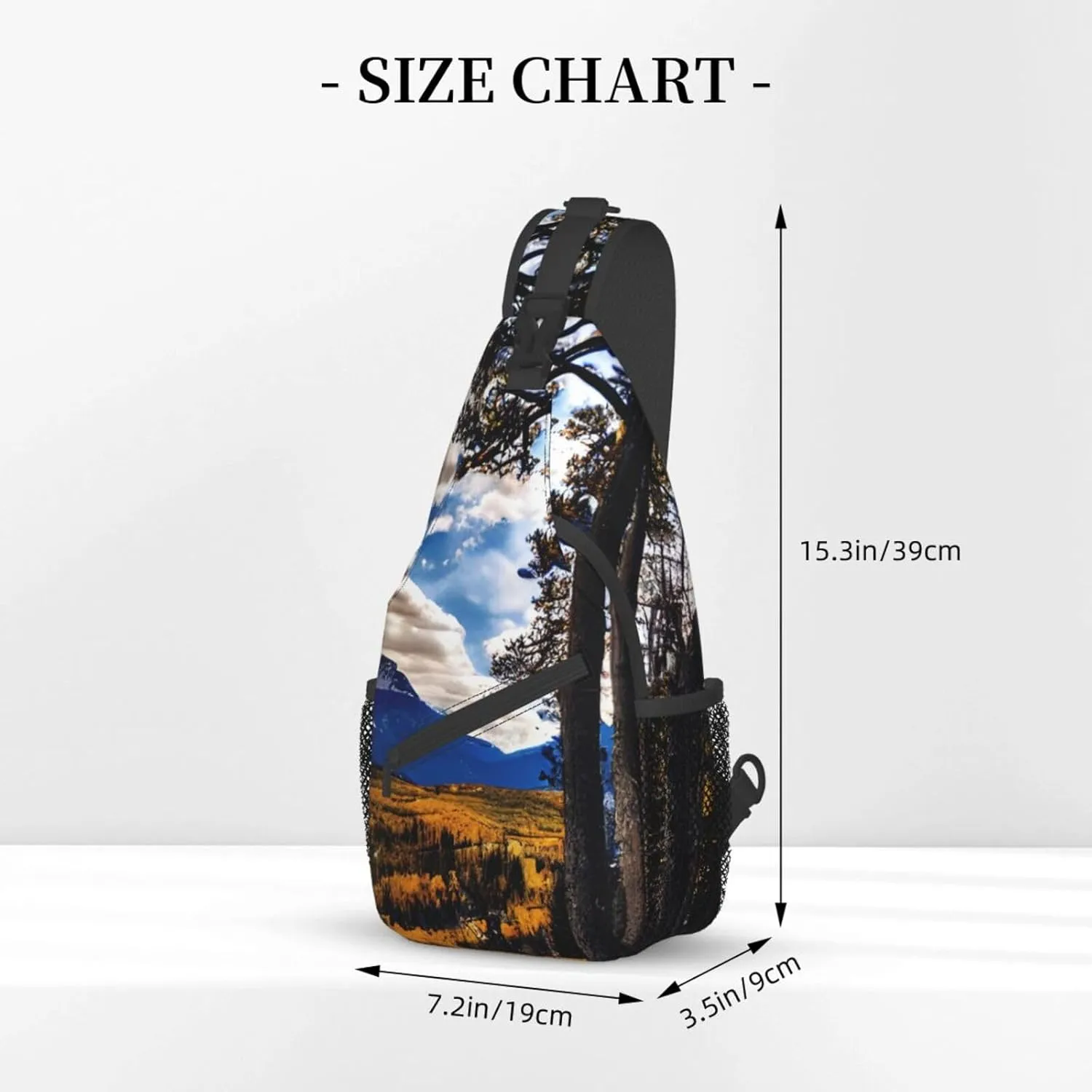GeRRiT Rocky Mountain Range Print Small Backpack Sling Bag For Women Men, Chest Bag Daypack Crossbody For Travel Sport
