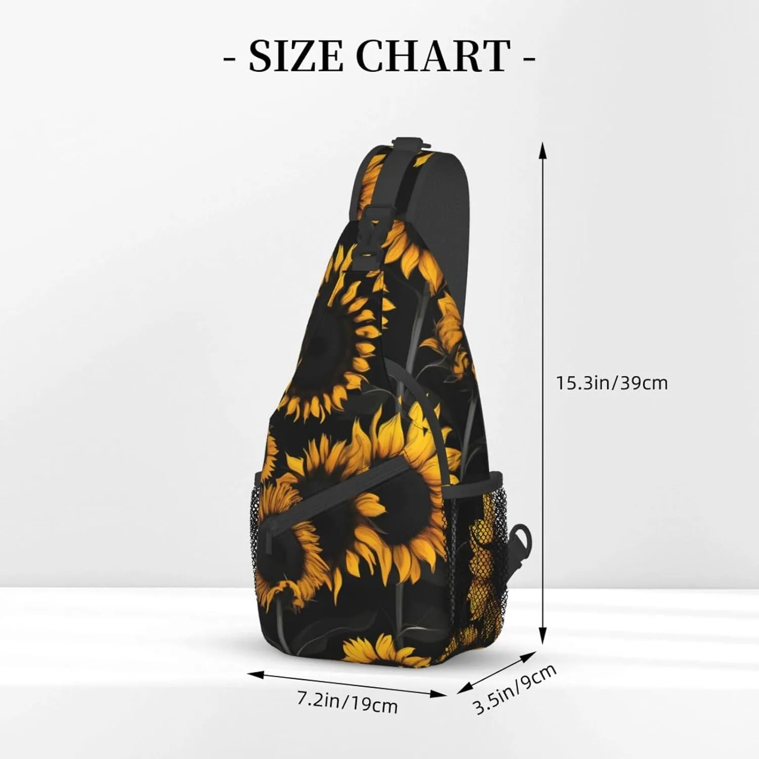 GeRRiT Sunflower Blooming Flowers Plants Print Small Backpack Sling Bag For Women Men, Chest Bag Daypack Crossbody For Travel Sport