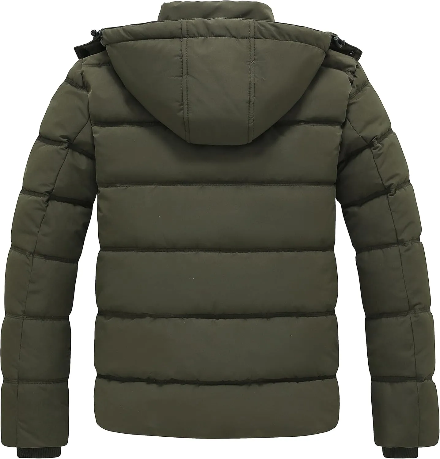 GGleaf Men's Hooded Winter Coat Warm Puffer Jacket Thicken Quilted Jacket
