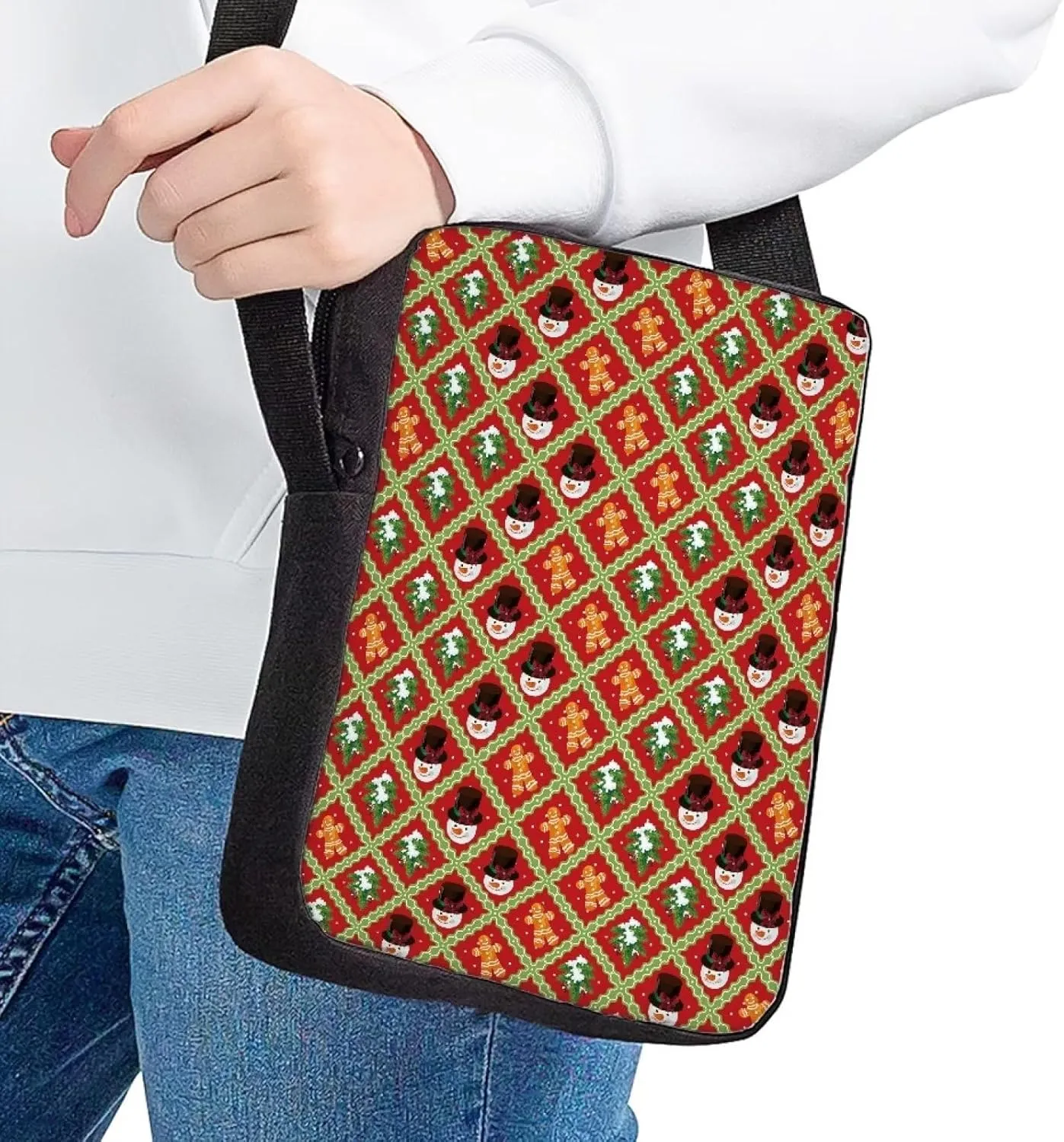 GIFTPUZZ Christmas Cross Body Bag for Woman, Fashion Design Sling Bag with Adjustable Strap, Decoration Bags