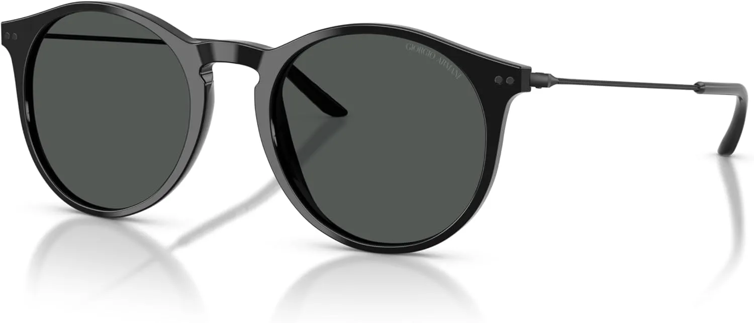GIORGIO ARMANI Man Sunglasses Red Havana Frame, Grey Lenses, 51MM