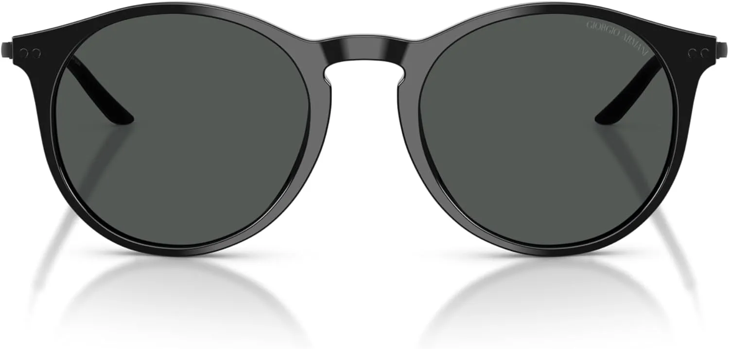 GIORGIO ARMANI Man Sunglasses Red Havana Frame, Grey Lenses, 51MM