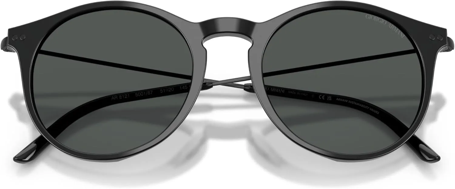 GIORGIO ARMANI Man Sunglasses Red Havana Frame, Grey Lenses, 51MM