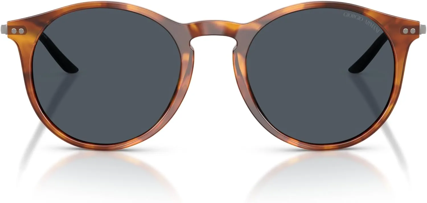 GIORGIO ARMANI Man Sunglasses Red Havana Frame, Grey Lenses, 51MM