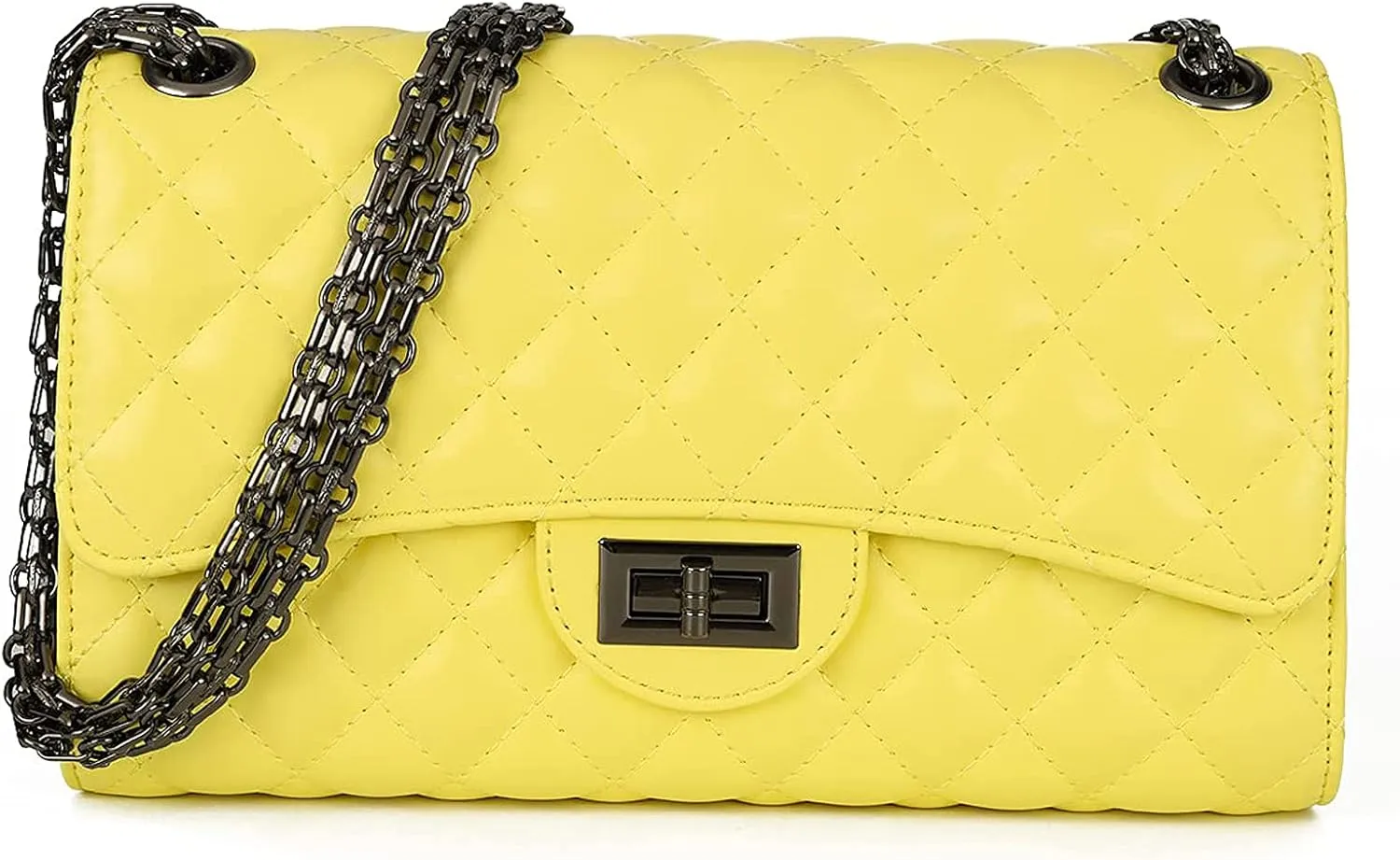Gladdon Quilted Crossbody Purse for Women Trendy Ladies Shoulder Bag with Chain Designer Purses