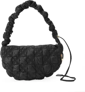 GOIACII Women Crossbody Shoulder Bag with Zipper, Nylon Quilted Puffer Hobo Bag for Women