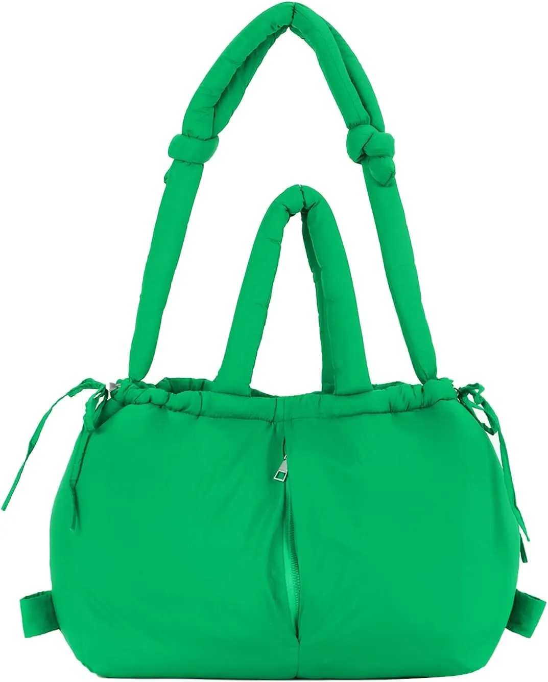 GOKTOW Large Puffer Tote Bag for Women,Quilted Purse Soft Trendy Lightweight Backpack Shoulder Hobo Bag with Drawstring