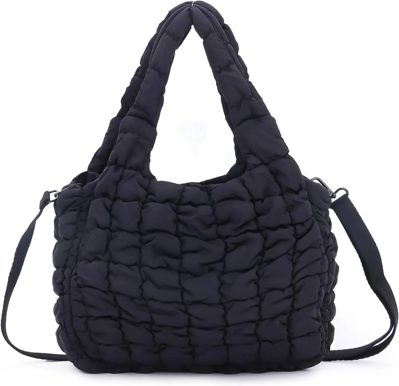 GOKTOW Puffer Quilted Tote Bag for Women, Puffer Handbag Shoulder Bag Trendy Design Crossbody Bags with Adjustable Strap