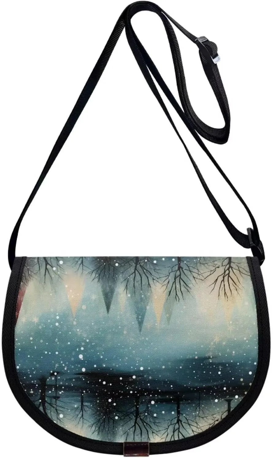 Golden Retriever Dog Classic Messenger Bag Watercolor Style Canvas Cross Body Bag American Flag LGBTQ Shoulder Bags