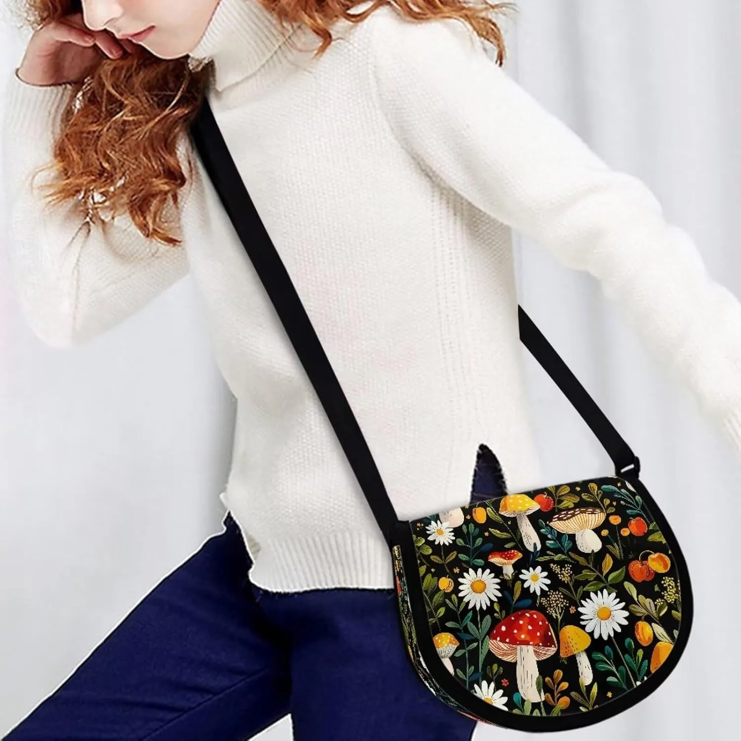 Golden Retriever Dog Classic Messenger Bag Watercolor Style Canvas Cross Body Bag American Flag LGBTQ Shoulder Bags
