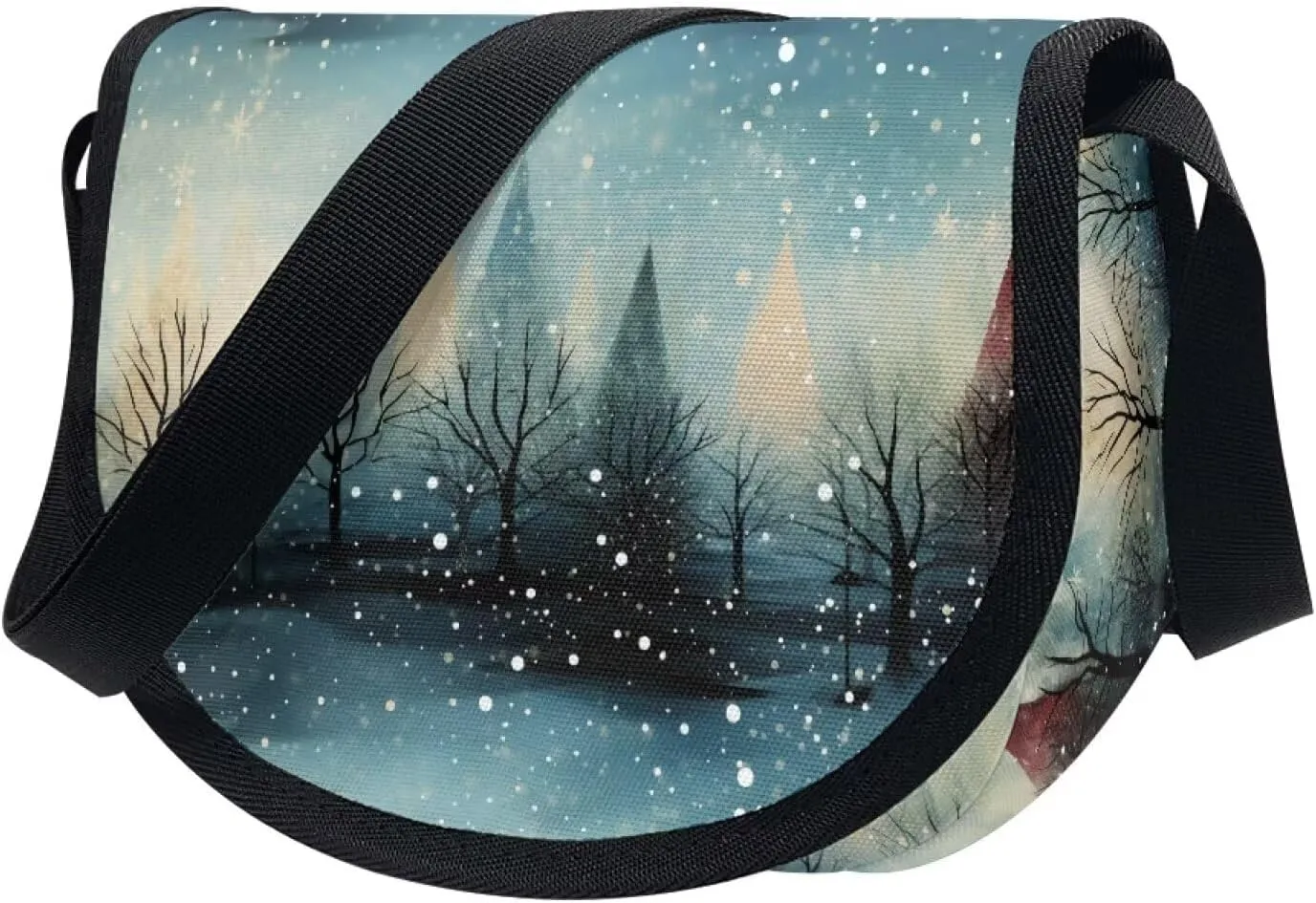 Golden Retriever Dog Classic Messenger Bag Watercolor Style Canvas Cross Body Bag American Flag LGBTQ Shoulder Bags