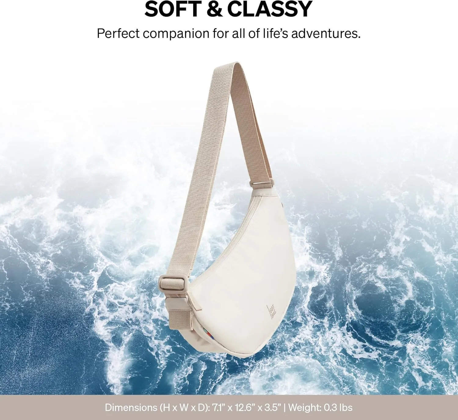 GOT BAG - Moon Bag with Adjustable Strap, Eco-Conscious Bag Made of Recycled Ocean Impact Plastic