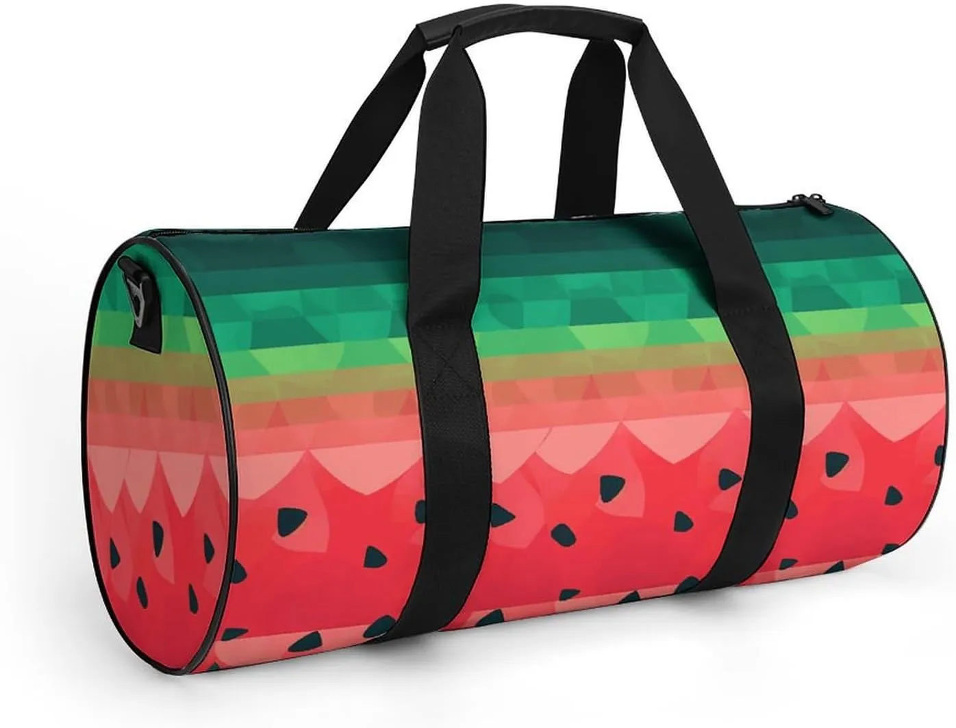 Gradient Watermelon Gym Bag Small Travel Duffle Bag with Compartment Carry On Weekender Bag for Women Men