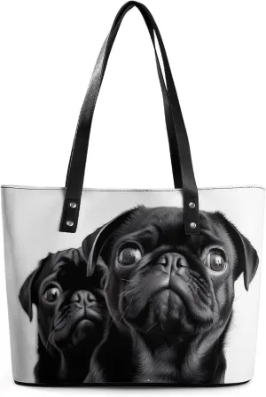 Gray Leather Bag Purse Handbag for Women Top Handle Satchel Shoulder with Zipper Tote Bags Large