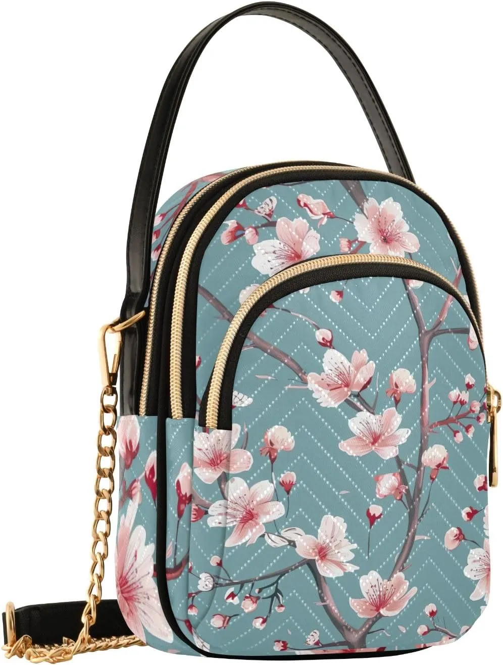 Group of Cute Dogs and Cats Crossbody Bags for Women Small Chain Bags with Leather Handle