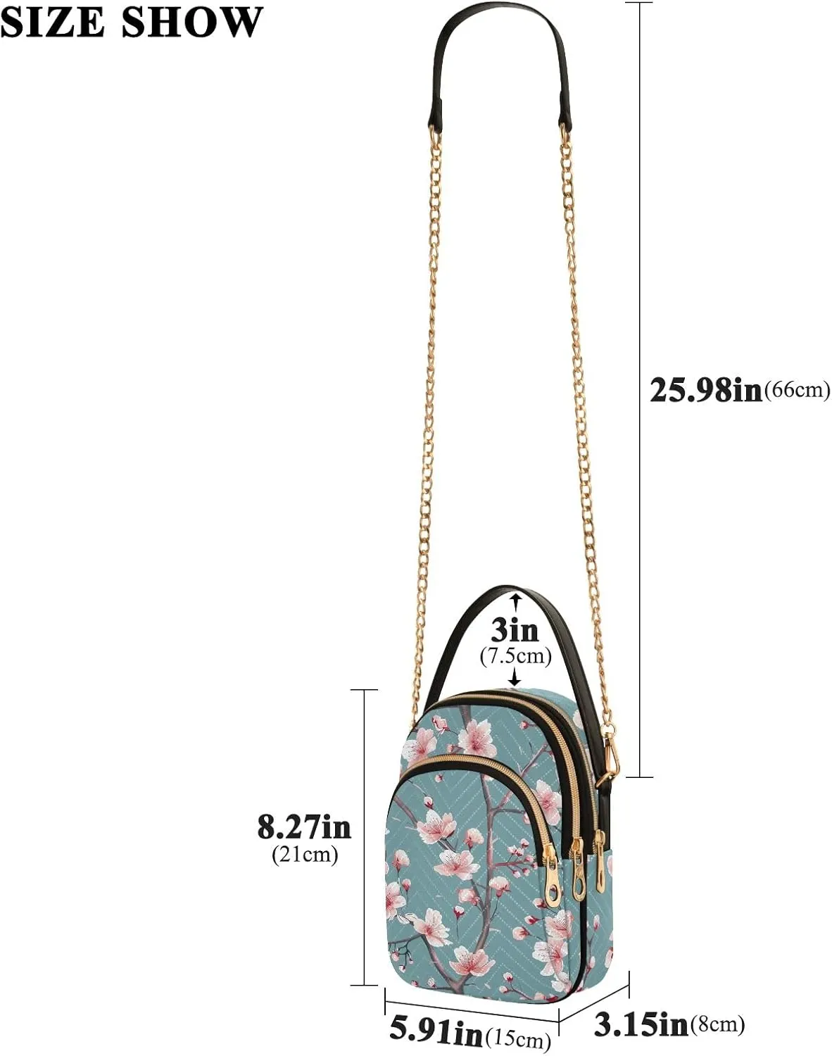 Group of Cute Dogs and Cats Crossbody Bags for Women Small Chain Bags with Leather Handle