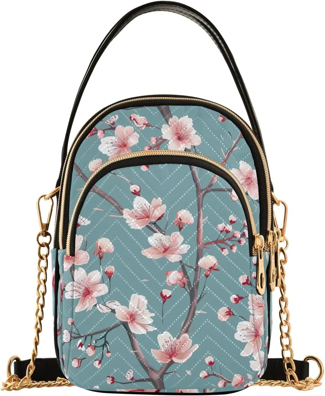 Group of Cute Dogs and Cats Crossbody Bags for Women Small Chain Bags with Leather Handle