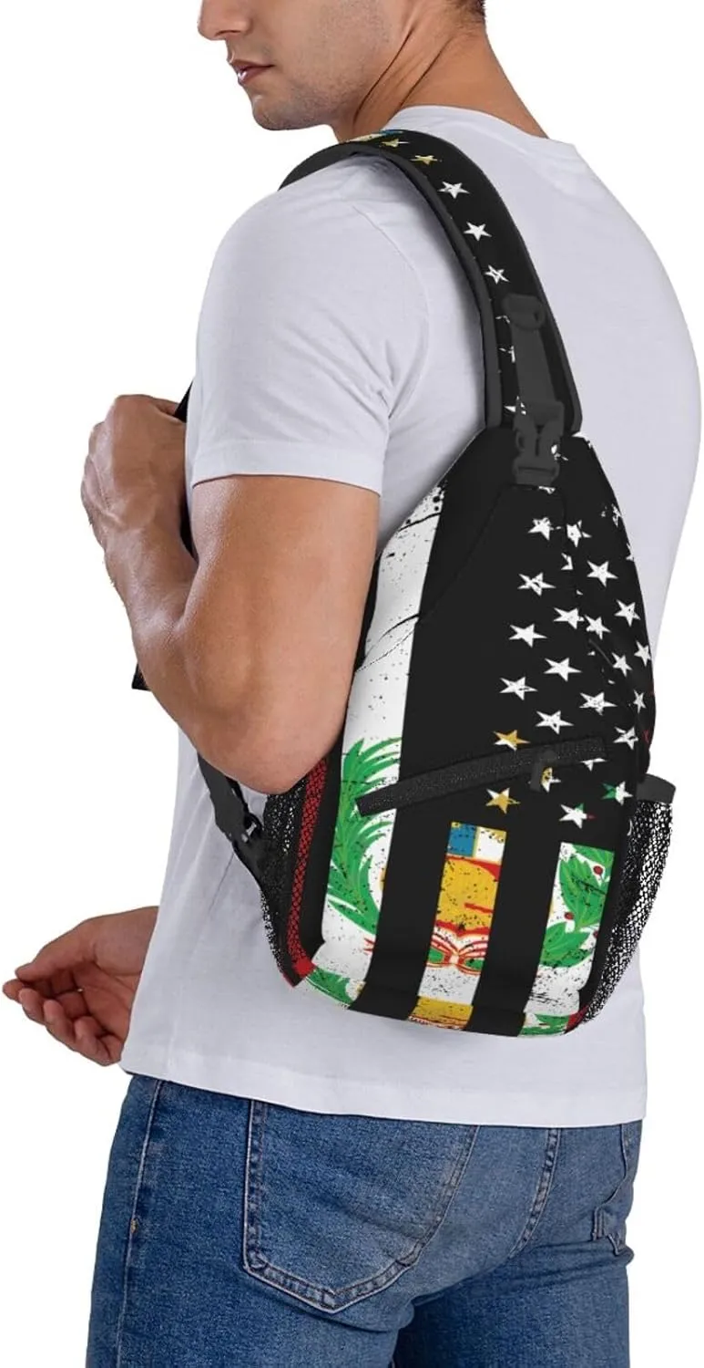 Guatemala Guatemalan Flag Sling Bag Adjustable Chest Bags Casual Crossbody Bag Travel Shoulder Backpack