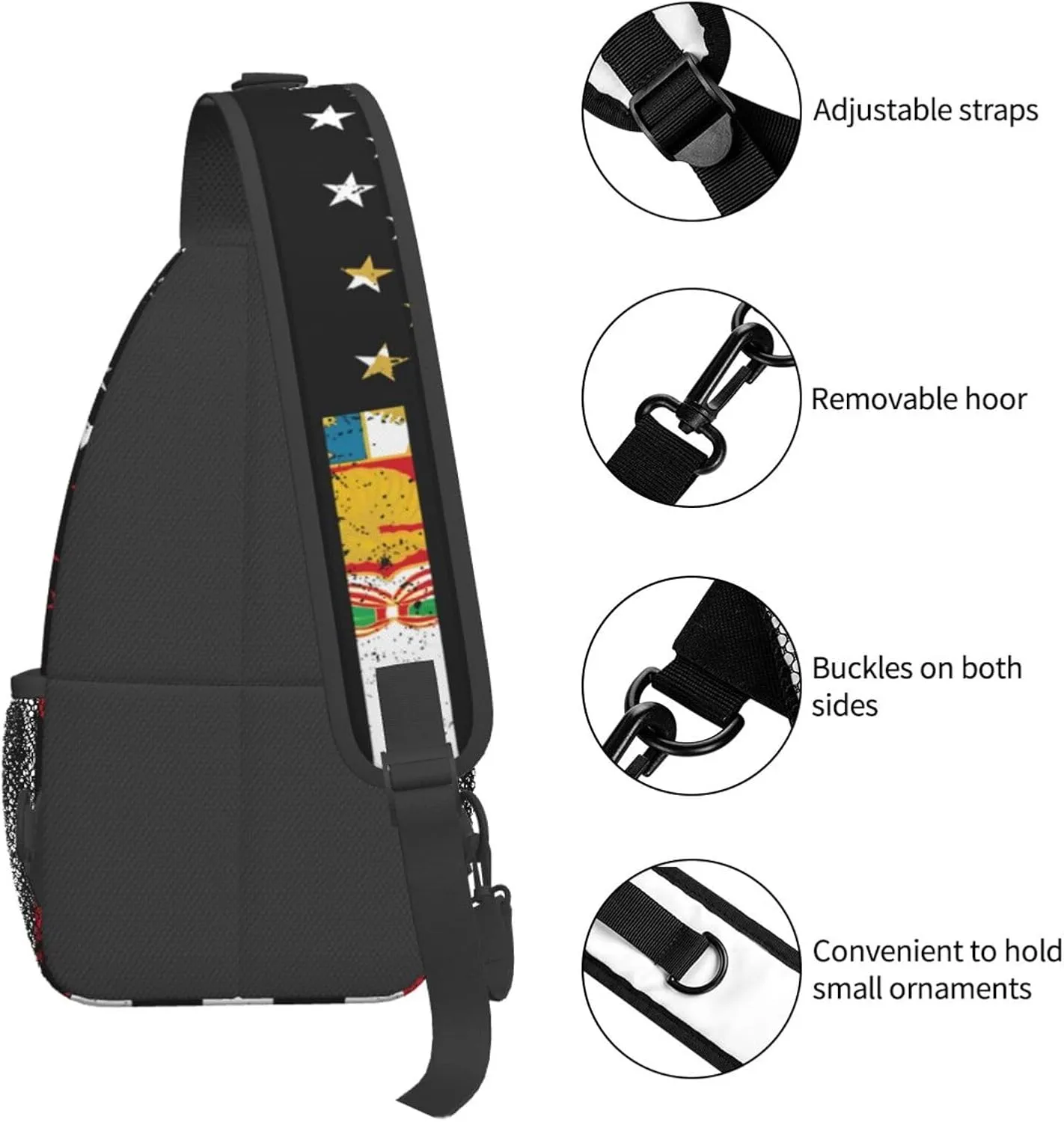 Guatemala Guatemalan Flag Sling Bag Adjustable Chest Bags Casual Crossbody Bag Travel Shoulder Backpack