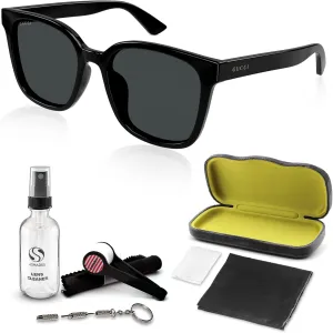 Gucci GG1346SK Designer Polarized Men's Rectangular Shape Sunglasses: Rectangular Frame Eyewear with Polarized Lenses - Epitome of Luxury and Style