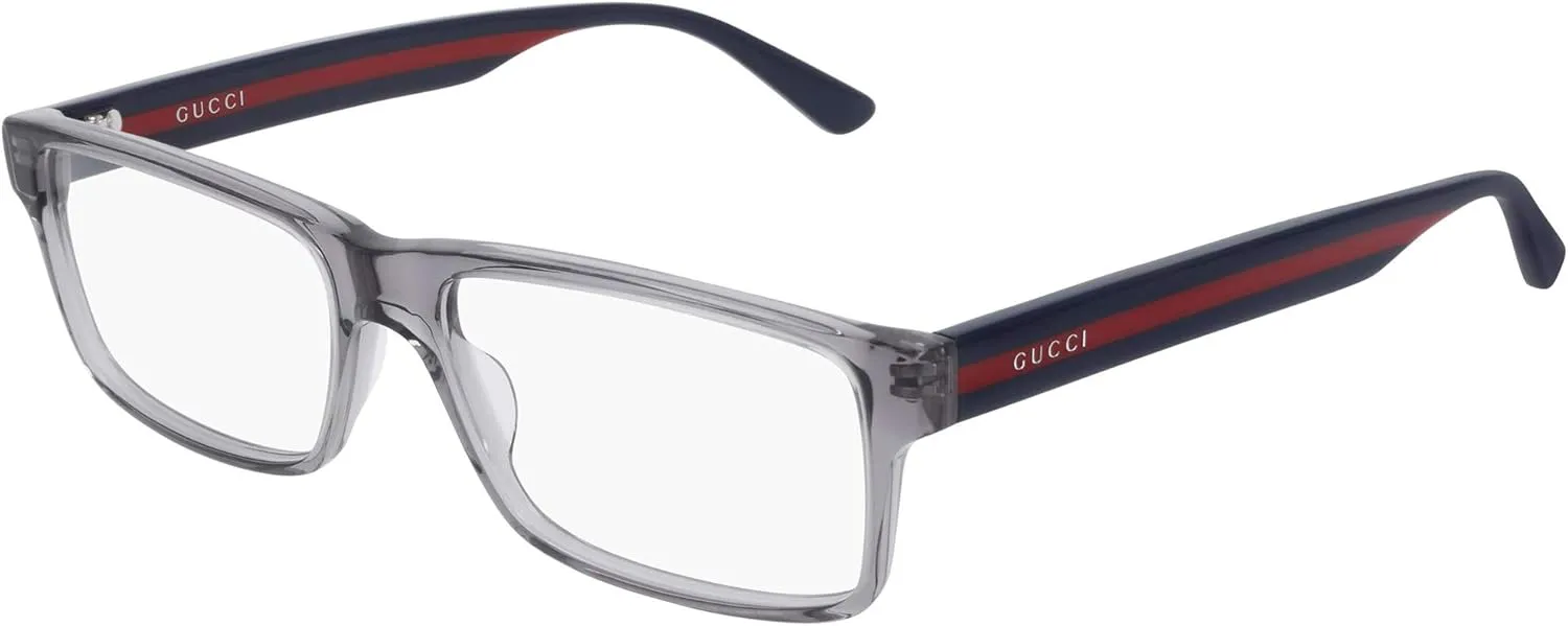 Gucci Web GG0752O 003 Eyeglasses Men's Grey/Blue Full Rim Optical Frame 56mm