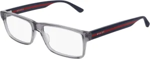 Gucci Web GG0752O 003 Eyeglasses Men's Grey/Blue Full Rim Optical Frame 56mm