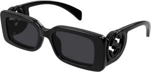 Gucci Women's Chaise Lounge Narrow Rectangular Sunglasses