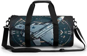 Gym Bag for Men Women Air Force Fighter Jet Duffel Bag Overnight Bag with Compartment Gym Sackpac