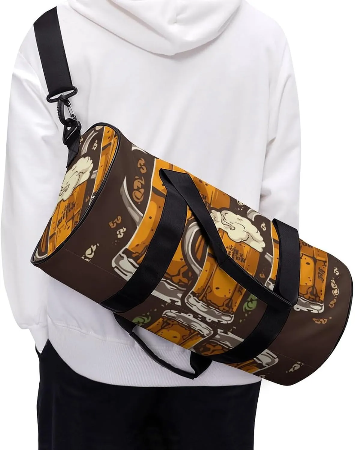 Gym Bag for Men Women Beer Duffel Bag Overnight Bag with Compartment Gym Sackpac