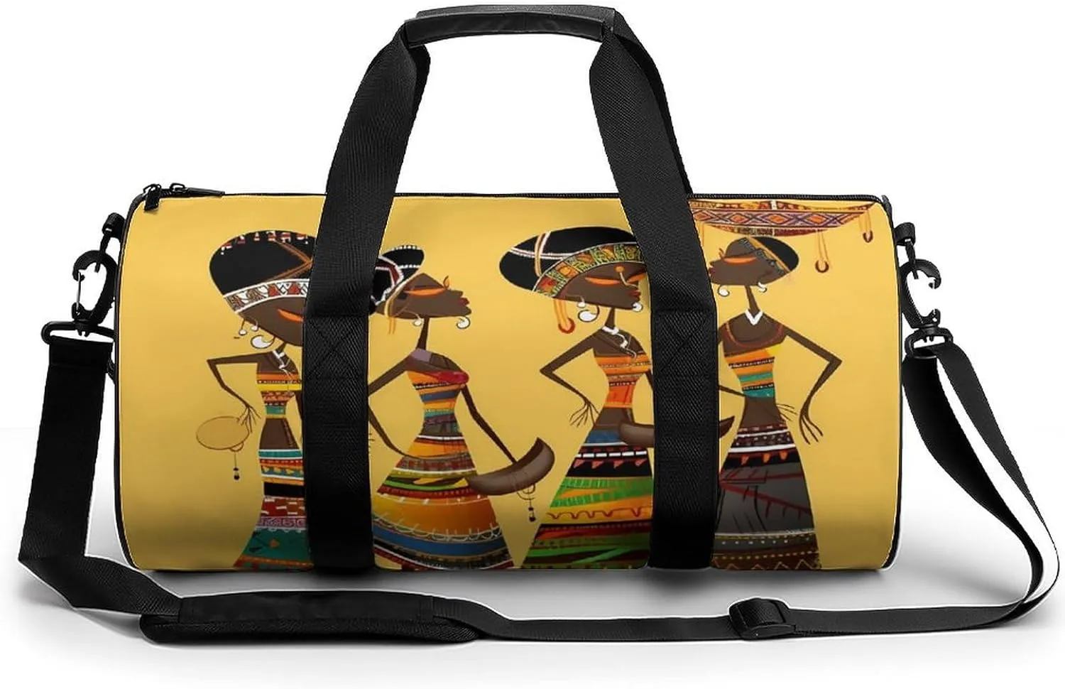 Gym Bag for Men Women Creative African Culture Duffel Bag Overnight Bag with Compartment Gym Sackpac